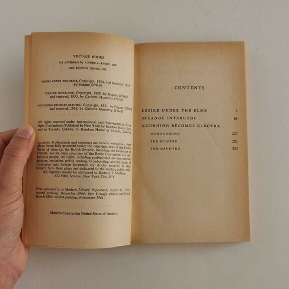 1961 Three Plays of Eugene O'Neill - American Playwright Nobel Laureate - Picture 6 of 8